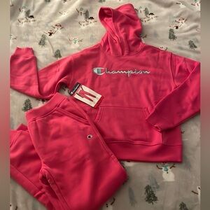 Champion girls, sweat pants and hoodie size 10 to 12 medium